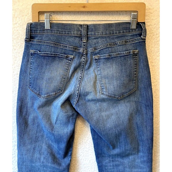 Banana Republic Jeans Size 6/28 Women Skinny Fit Blue Med Wash Denim Distressed - Picture 3 of 10